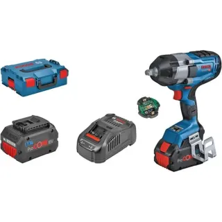 Bosch Professional PRO Akku-Schlagschrauber BITURBO GDS 18V-1000 C Professional, 18Volt (blau/schwarz, 2x Akku ProCORE18V 8,0Ah, Bluetooth Modul, 1/2", in L-BOXX)