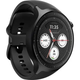 Motorola moto watch, Smartwatch (schwarz, mit schwarzem Silikon-Armband, B-Ware)