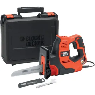 BLACK+DECKER 3-in-1 Autoselect Universalsäge Scorpion RS890K, Stichsäge (orange, Koffer, 500 Watt)