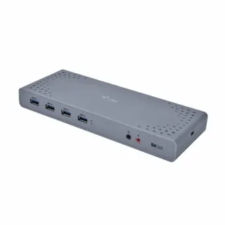 i-tec Dual Display Docking Station, Dockingstation (grau, USB-C, HDMI, DisplayPort, USB)