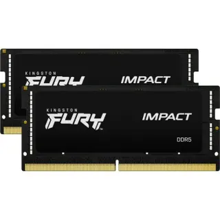 Kingston FURY SO-DIMM 32 GB DDR5-6400 (2x 16 GB) Dual-Kit, Arbeitsspeicher (schwarz, KF564S38IBK2-32, Impact, INTEL XMP)