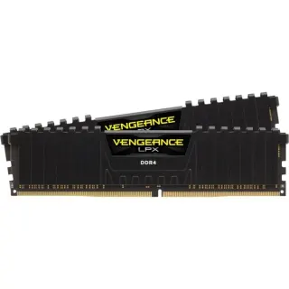 Corsair DIMM 8 GB DDR4-2400 (2x 4 GB) Dual-Kit, Arbeitsspeicher (schwarz, CMK8GX4M2A2400C16, Vengeance LPX, INTEL XMP)
