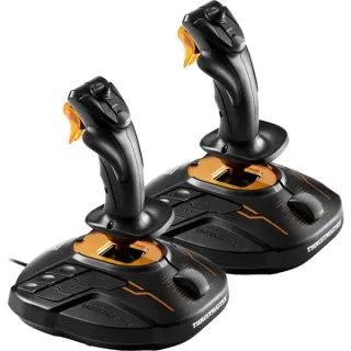 Thrustmaster T.16000M FCS Space Sim Duo, Joystick (schwarz/orange)
