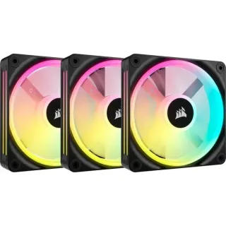 Corsair iCUE LINK QX120 RGB 120-mm-PWM-Lüfter, Gehäuselüfter (schwarz, Starter-Kit, 120 mm)