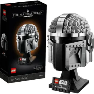 LEGO 75328 Star Wars Mandalorianer Helm, Konstruktionsspielzeug (Sammlerstück und ein tolles Geschenk für Erwachsene, Bausatz, Zimmer-Deko)