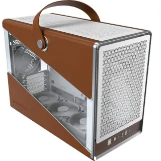 Montech Heritage 30 Pro, Tower-Gehäuse (weiß/braun, Tempered Glass)