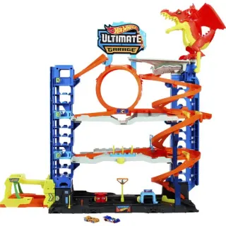 Hot Wheels Ultimative Garage, Spielgebäude (mit 2 Die-Cast-Autos, Aufbewahrung für mehr als 50 Autos)