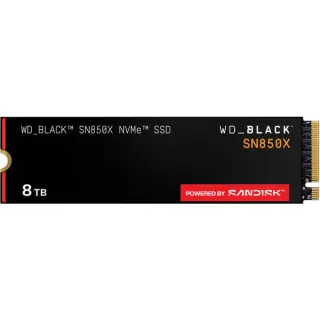 WD Black SN850X NVMe SSD 8 TB (schwarz, PCIe 4.0 x4, NVMe, M.2 2280)