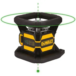 DEWALT Akku-Rotationslaser DCE080D1GS, 18Volt (schwarz/gelb, mit grünen Laserlinien, XR Li-Ionen-Akku 2,0Ah, T-STAK Box)