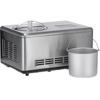Severin 2-in-1 Eismaschine EZ 7406, mit Joghurtfunktion (edelstahl (gebürstet), für 2.000ml Eiscreme, 180 Watt Kompressor)