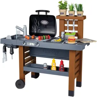 Smoby Garten Küche, Spielküche (grau/braun)