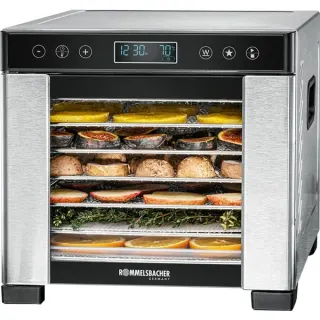 Rommelsbacher Dörrautomat DA 650 (edelstahl/schwarz, 600 Watt, Dörrfläche 27,5cm x 25cm pro Ebene)