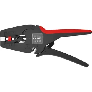 KNIPEX Automatische Abisolier-Zange "MultiStrip 10" 12 42 195 (schwarz/rot, integrierter Drahtschneider)