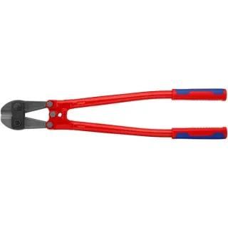 KNIPEX Bolzenschneider 71 72 610, Schneid-Zange (rot/blau, Länge 610mm, 12-fach einstellbar, mit Dämpfer)