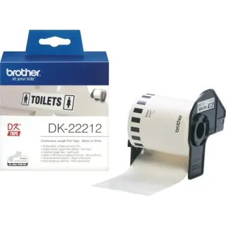 Brother Endlos-Etikett (Film) DK-22212, Schriftband (62 mm, weiß)