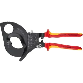 KNIPEX Kabelschneider 95 36 280, Schneid-Zange (für Cu- und Al-Kabel, VDE-geprüft)