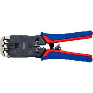 KNIPEX Crimpzange 97 51 12 (blau/rot, RJ-10, RJ-11/12 und RJ-45-Stecker)