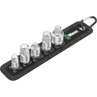 Wera Adapter-Set 781/5 Set 1, 5-teilig (schwarz, 1/4", 3/8" und 1/2")
