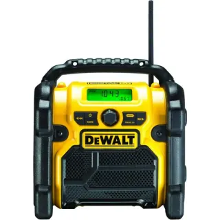 DEWALT Akku- und Netz-Radio DCR020-QW, Baustellenradio (gelb/schwarz, UKW, DAB+, AUX, USB)