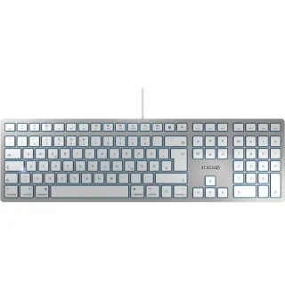 CHERRY KC 6000 SLIM FOR MAC, Tastatur (silber/weiß, DE-Layout, Cherry SX-Scherentechnologie)
