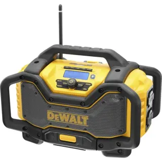 DEWALT Akku- und Netz-Radio DCR027-QW, Baustellenradio (gelb/schwarz, UKW, DAB+, AUX, Bluetooth )