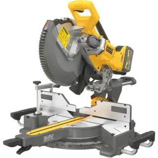DEWALT XR FLEXVOLT Akku-Paneelsäge DCS781X2, 54Volt, Kapp- und Gehrungssäge (gelb/schwarz, Li-Ionen Akku 54Volt 3Ah oder 18Volt 9Ah, 162 Wh)