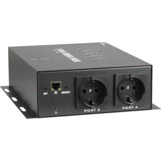 Inter-Tech PDU SA-0416EU, 16A, Steckdosenleiste (schwarz, 4 schaltbare Steckdosen)