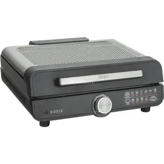 Ninja Sizzle Elektro-Grillplatte und Plancha GR101EU (schwarz, 1.450 Watt, Grillfläche 37 x 28cm)