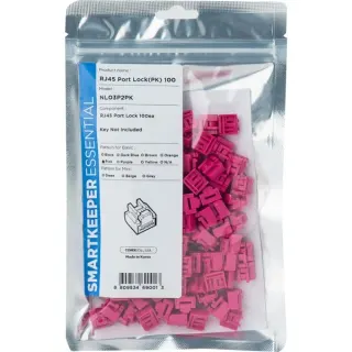 SMARTKEEPER ESSENTIAL RJ45 Port Lock (NL03), Einsteckschloss (Farbcode Dunkelblau, 100 Stück)
