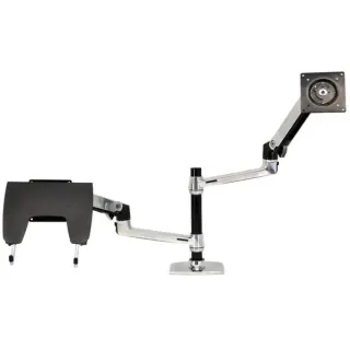 Ergotron LX Dual Monitor Arm, Monitorhalterung (silber)