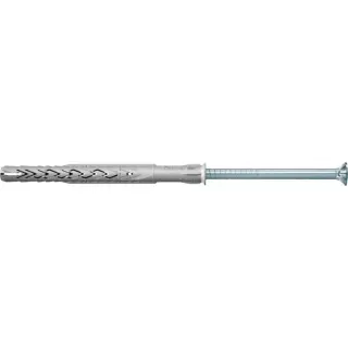 fischer Langschaftdübel SXRL 8x100 T (hellgrau, 50 Stück, mit Schraube)