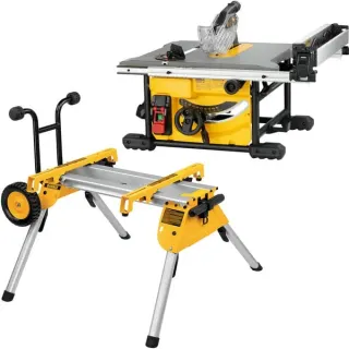 DEWALT Tischkreissäge DWE7485RS, 210mm, mit Untergestell (gelb/schwarz, 1.850 Watt)
