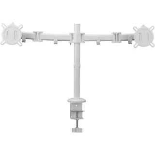 ONE FOR ALL Universal-Doppelmonitorarm DM 2220, Monitorhalterung (weiß, für 33 - 81cm (13" - 32") Monitore)