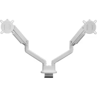 ONE FOR ALL Solid Universal-Doppelmonitorarm DM 4220, Monitorhalterung (weiß, für 33 - 89cm (13" - 35") Monitore)