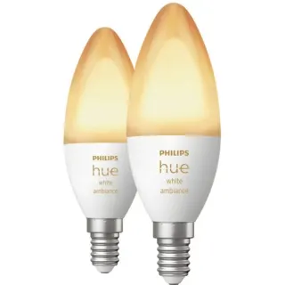 Philips HUE White Ambiance E14, LED-Lampe (Doppelpack, ersetzt 25 Watt)