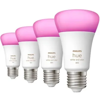 Philips HUE White & Color Ambiance E27, LED-Lampe (Viererpack, ersetzt 60 Watt)