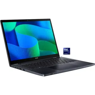 Acer TravelMate P4 Spin (TMP414RN-54-TCO-75K1), Notebook (blauschwarz, Intel® Core™ Ultra 7 155U, Intel® Graphics, 16 GB DDR5, 512 GB (512 GB SSD), Windows 11 Pro 64-Bit)
