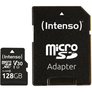 Intenso UHS-I Professional 128 GB microSDXC, Speicherkarte (schwarz, UHS-I U3, Class 10)