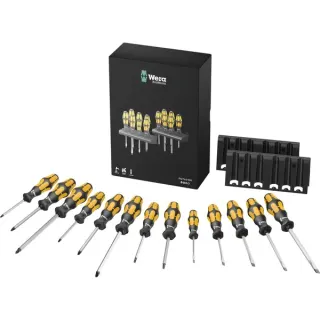 Wera Schraubendreher Satz Big Pack 900 (schwarz/gelb, Kraftform-Griff, Schlagkappe)