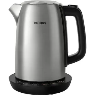 Philips Avance Collection Wasserkocher HD9359/90 (edelstahl/schwarz, 2.200 Watt, 1,7 Liter)