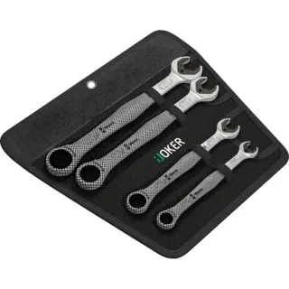 Wera 6000 Joker 4 Set 1 Maul-Ringratschenschlüssel-Satz, 4‑teilig, Schraubenschlüssel (mit Haltefunktion)