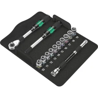 Wera Zyklop Hybrid-Knarrensatz 8006 SC 1, Werkzeug-Set (mit Umschaltknarre, 1/2")