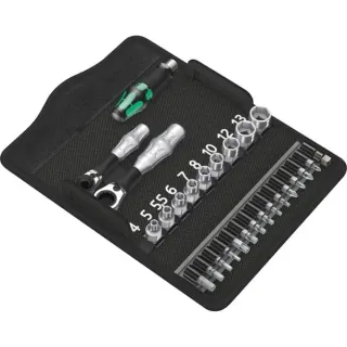 Wera Kraftform Kompakt Zyklop Mini 2 Satz, Werkzeug-Set (incl. 2 Zyklop Mini Bit-Knarren, 1/4")