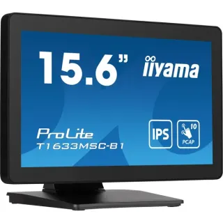 iiyama ProLite T1633MSC-B1, LED-Monitor (39.5 cm (15.6 Zoll), schwarz, FullHD, IPS, Touchscreen, HDMI, DisplayPort)