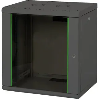 Digitus 483-mm-Wandschrank, 12 HE, IT-Schrank (schwarz, 12 Höheneinheiten)