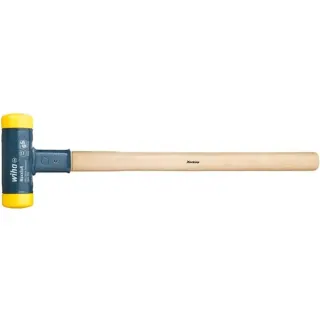 Wiha Schonhammer rückschlagfrei, mittelhart (schwarz/holz, Ø 60mm)