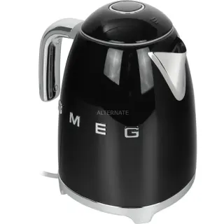SMEG 50's Style KLF03BLEU, Wasserkocher (schwarz/chrom, 1,7 Liter)