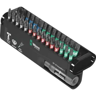 Wera Bit-Satz Bit-Check 30 Impaktor 1, 1/4" (diamantbeschichtet, extrem belastbar)