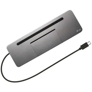 i-tec USB-C Metal Ergonomic 4K 3x Display Docking Station, Dockingstation (grau)