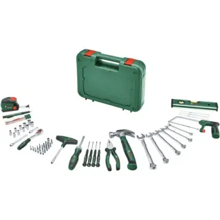 Bosch Heimwerken & Garten Advanced Hand Tool S, 64-teilig, Werkzeug-Set (grün, mit Werkzeugkoffer)